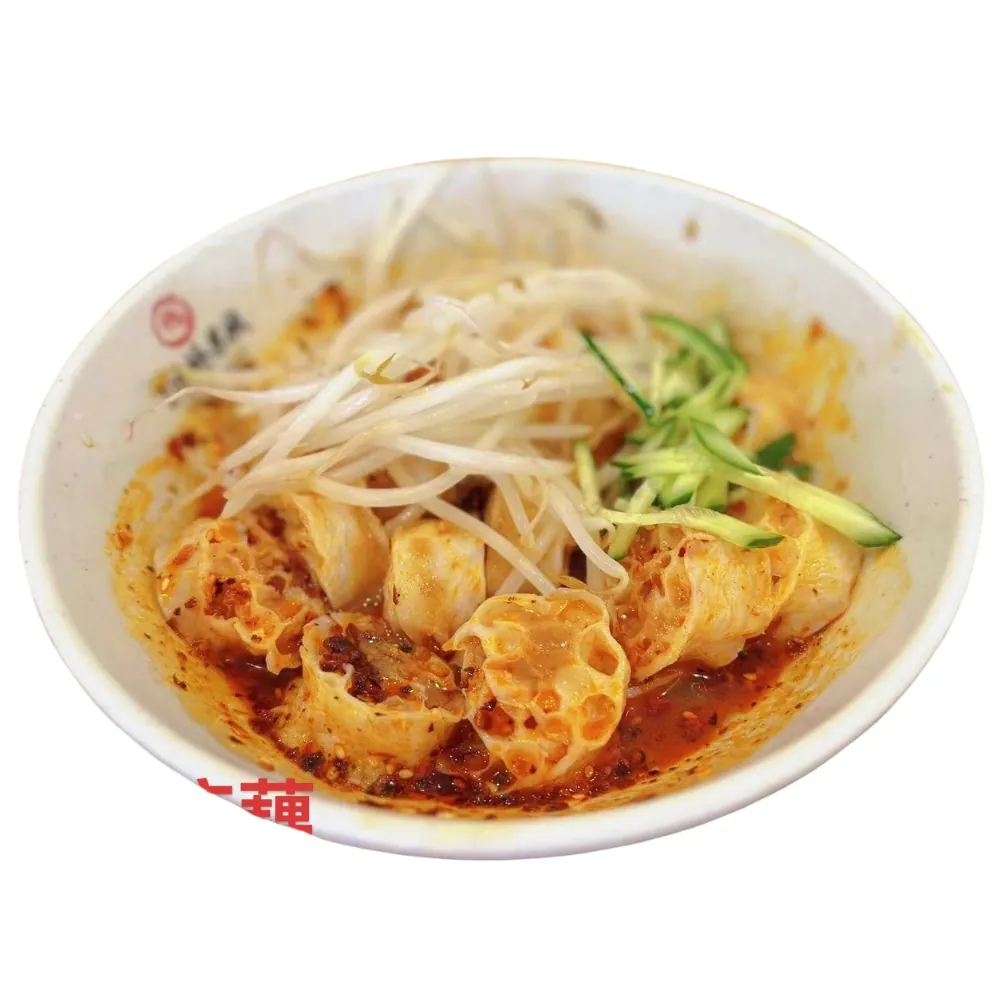 Spicy lotus root salad with cucumber and bean sprouts at Ten Seconds Yunnan Rice Noodle, a Chinese Restaurant in Syosset